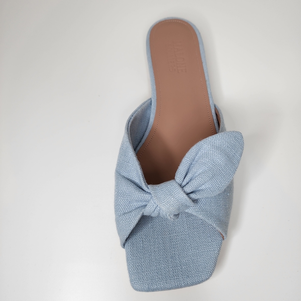 Malone Soulier Vargas Bow Womens Flat Sandals Size In Blue Size 39.5 - Picture 3 of 9